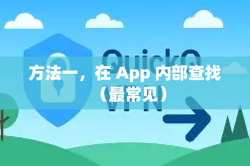 方法一，在 App 内部查找（最常见）-第1张图片-QuickQ官方客户端下载-多设备同时在线